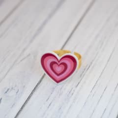 Anillo ajustable TR corazón retro