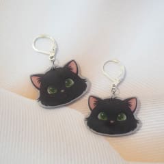 Aros TR Gato negro ojos verdes
