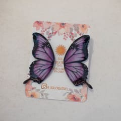 Aros Mariposa colita morado