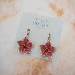 Aros Lily largo granate