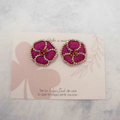Aros Topito flor magenta
