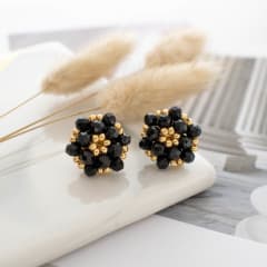 Aros Tiny negro y dorado