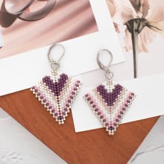 Aros Giza morado y malva