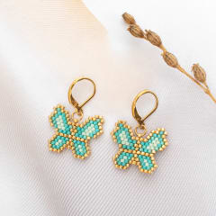 Aros Mariposa turquesa y menta BBA