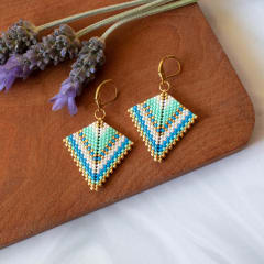 Aros Giza turquesa y azul