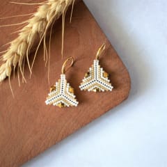 Aros Gaudí blanco y dorado
