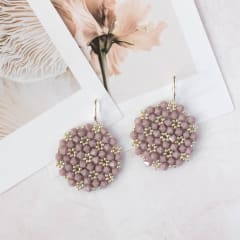 Aros Medallón malva
