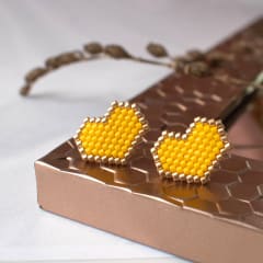 Aros Corazón amarillo