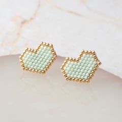 Aros Corazón menta