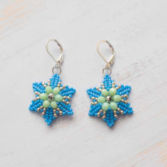 Aros Magnolia azul y turquesa