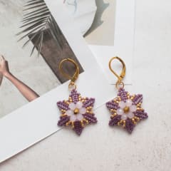 Aros Magnolia morado y rosado