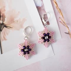 Aros Magnolia malva y morado