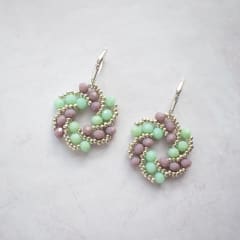 Aros Galaxia menta y lila