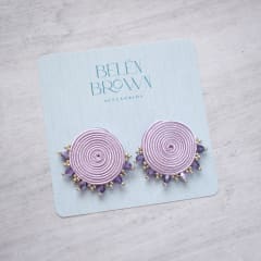 Aros Topito Espiral lila