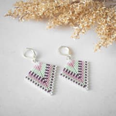 Aros Giza menta y morado