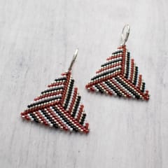 Aros Dolce Vita burdeo y negro