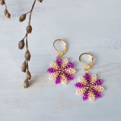 Aros Mónaco magenta y durazno