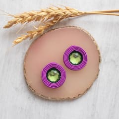 Aros Topito Sencillo morado y verde