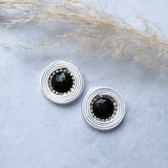 Aros Topito Sencillo blanco y negro