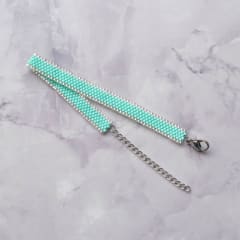 Pulsera Jane turquesa y transparente