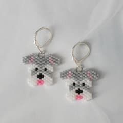Aros Schnauzer gris y blanco