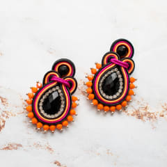 Aros Turquía naranjo y negro