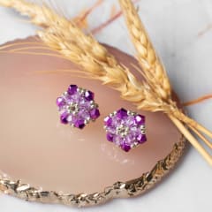 Aros Tiny morado y lila
