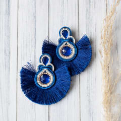 Aros Abanico azul