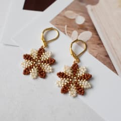 Aros Mónaco café y beige