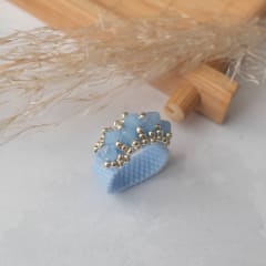 Anillo Corona azul pastel