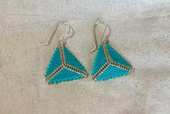 Aros Triangular turquesa