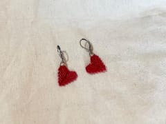 Aros Corazón mini rojo