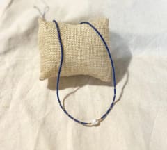 Choker azul perla de río