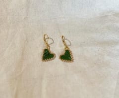 Aros Corazón mini verde