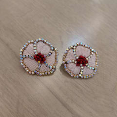 Aros Topito Flor beige