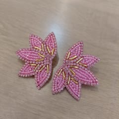 Aros Hojita Pequeña rosado