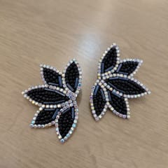 Aros Hojita Pequeña negro