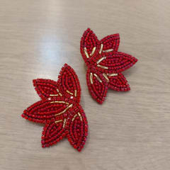 Aros Hojita Pequeña rojo