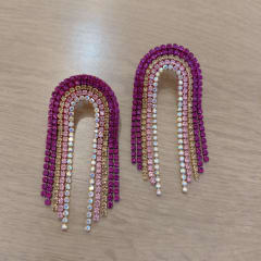 Aros Cascadas Grandes magenta