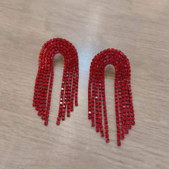 Aros Cascadas Grandes rojo