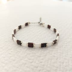 Pulsera Tila rojo y blanco