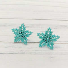 Aros Estrellitas turquesa