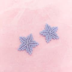 Aros Estrellitas azul pastel