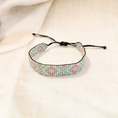 Pulsera Telar malva y turquesa