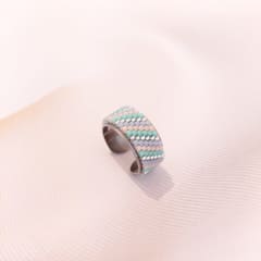 Anillo Ajustable Líneas Diagonal Pastel