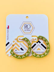 Aros Argolla Grande verde y menta