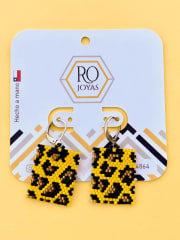 Aros Animal Print amarillo