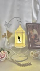 Pedestal + farol hexágono blanco