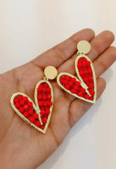 Aros Maxi Corazón rojo