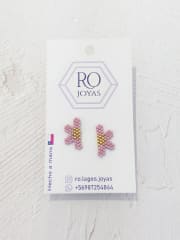Aros Mini media flor malva
